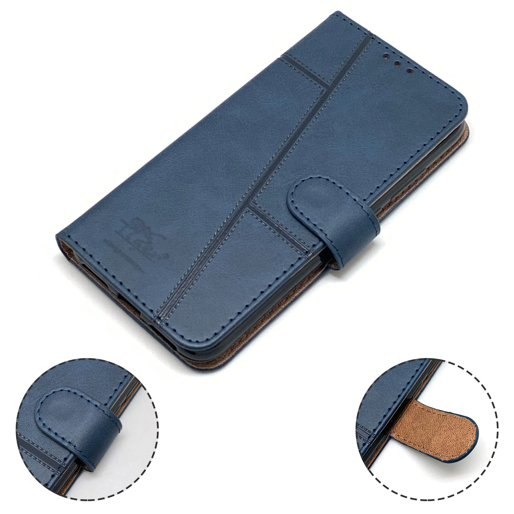 For Xiaomi Mi Redmi 5A Flip Cover Case (Stitched Leather Finish | Magnetic Closure | Inner TPU | Foldable Stand | Wallet Card Slots)