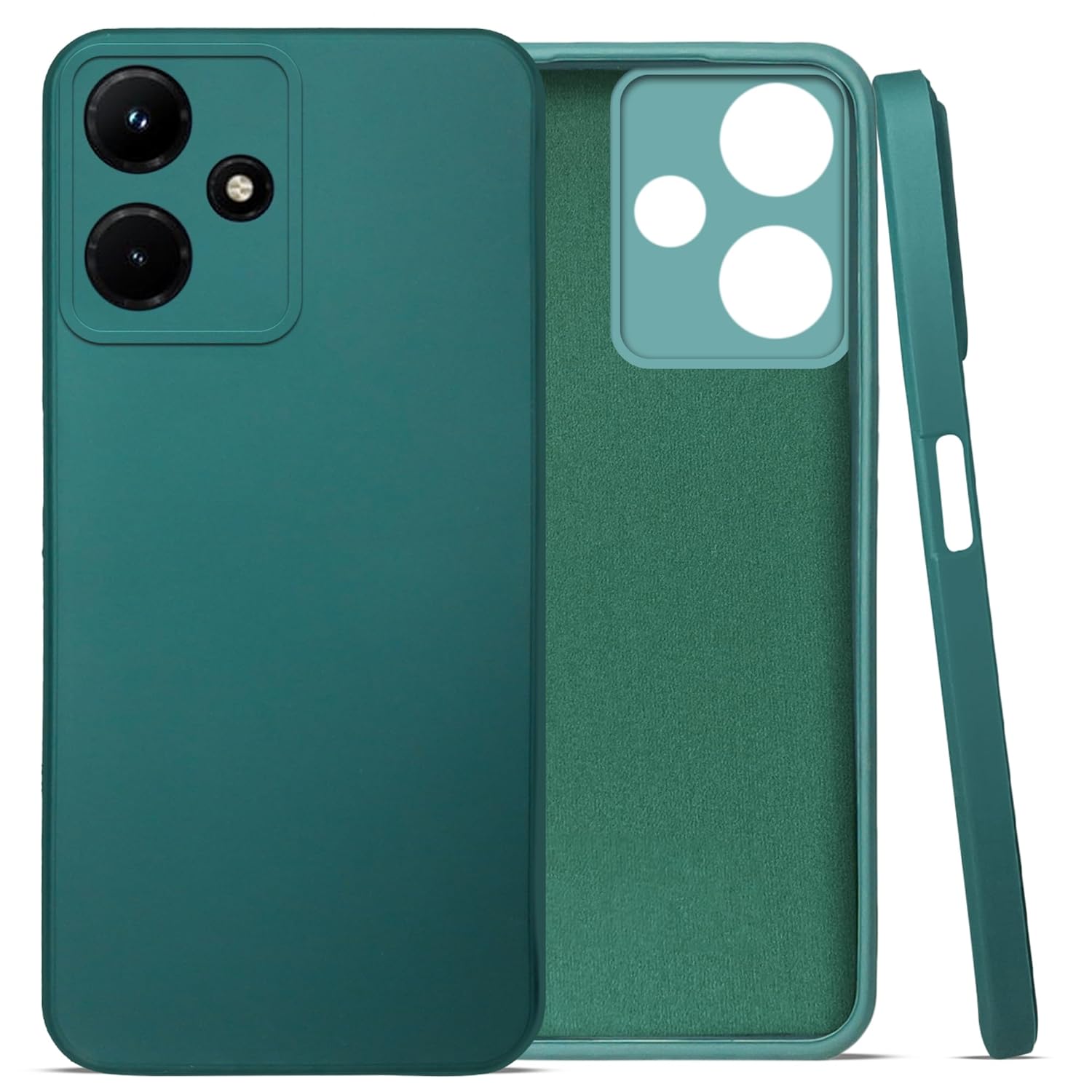For Infinix Hot 30i Back Cover Case (Matte Finish Silicone with Inside Fiber Cloth)