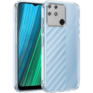 For Realme Narzo 50A Back Cover Case(Silicone Crystal Clear | Pure Camera Protection | Soft and Flexible for Charger and Headphone sockets | Shockproof Bumpers)