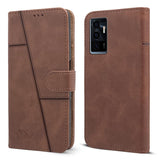 For Vivo V23e 4G | 5G Flip Cover Case (Stitched Leather Closure)