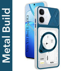 For Vivo Y51 Pro 5G | Vivo T5x Metallic Back Cover Case (Metallic Camera Protection & Buttons | Translucent Milky Shade | Hard Polycarbonate)