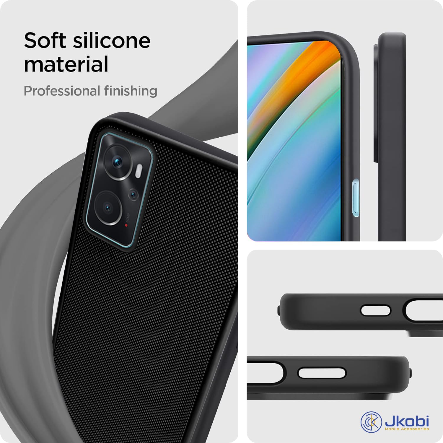 For Oppo K10 Back Cover Case (Textured Grip Design | Camera Protetion | Slim and Light Weight | Soft Touch and Feel)