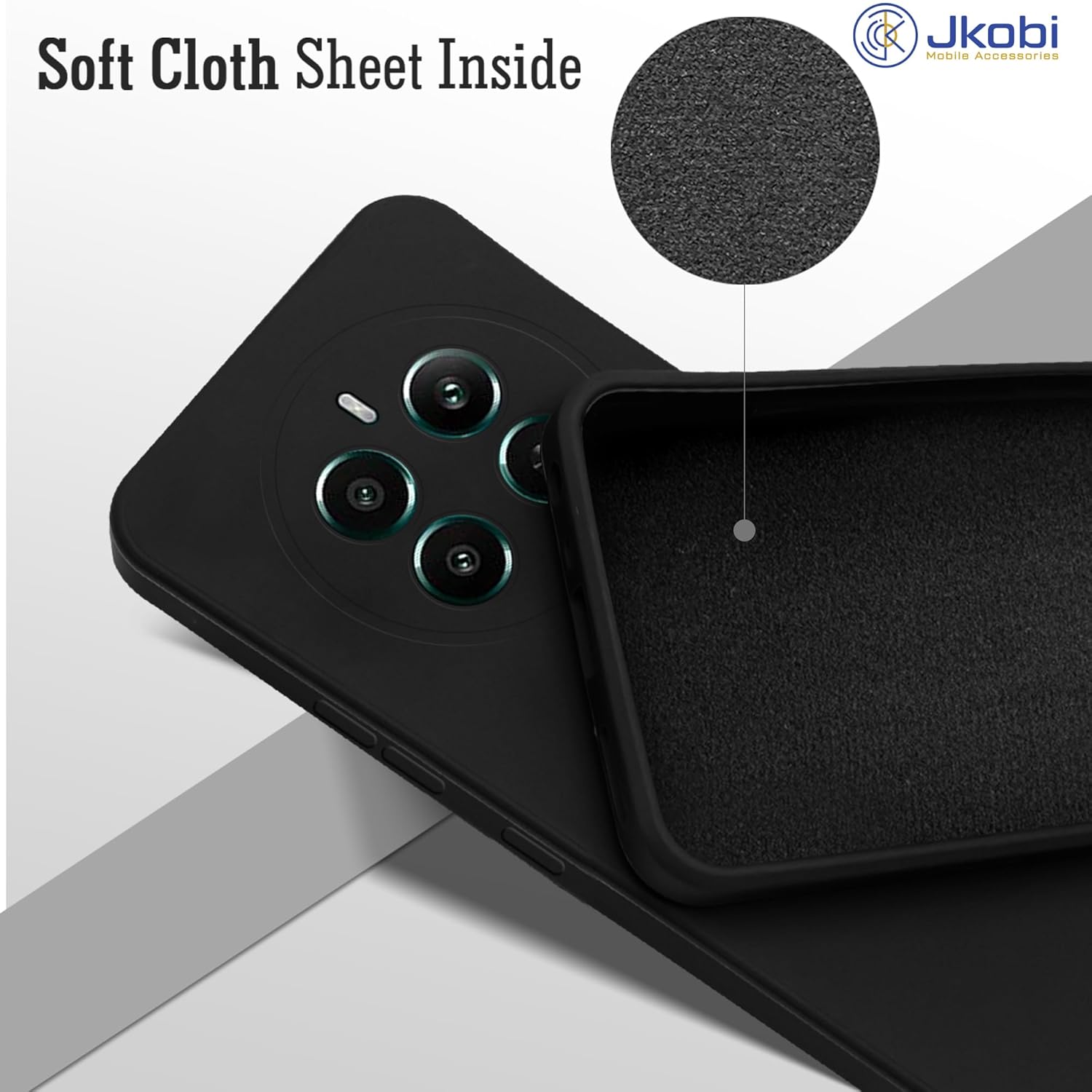 For Realme Narzo 70 Pro Back Cover Case (Matte Finish Silicone with Inside Fiber Cloth)