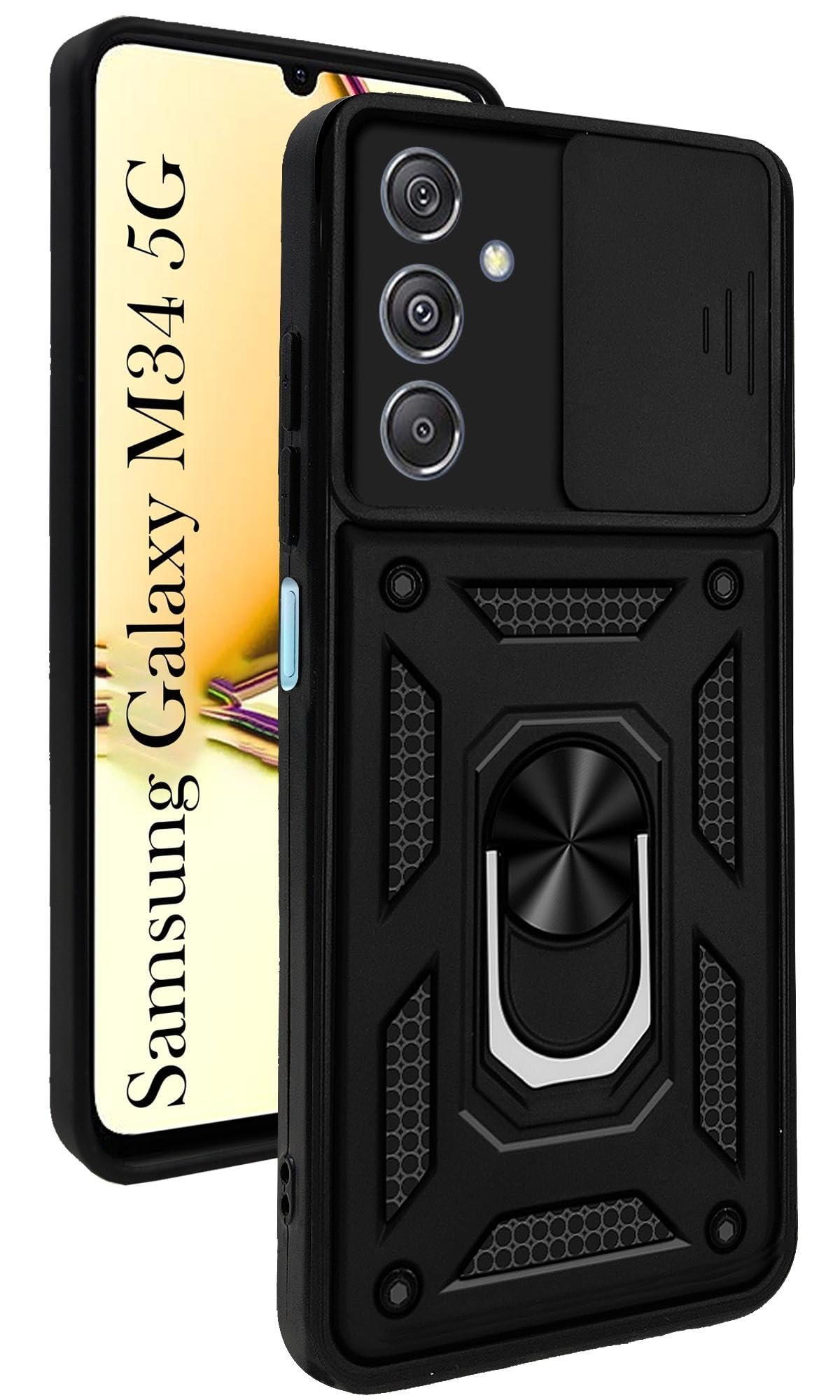 For Samsung Galaxy M34 5G Back Cover Case (Hybrid Dual Armor Polycarbonate)