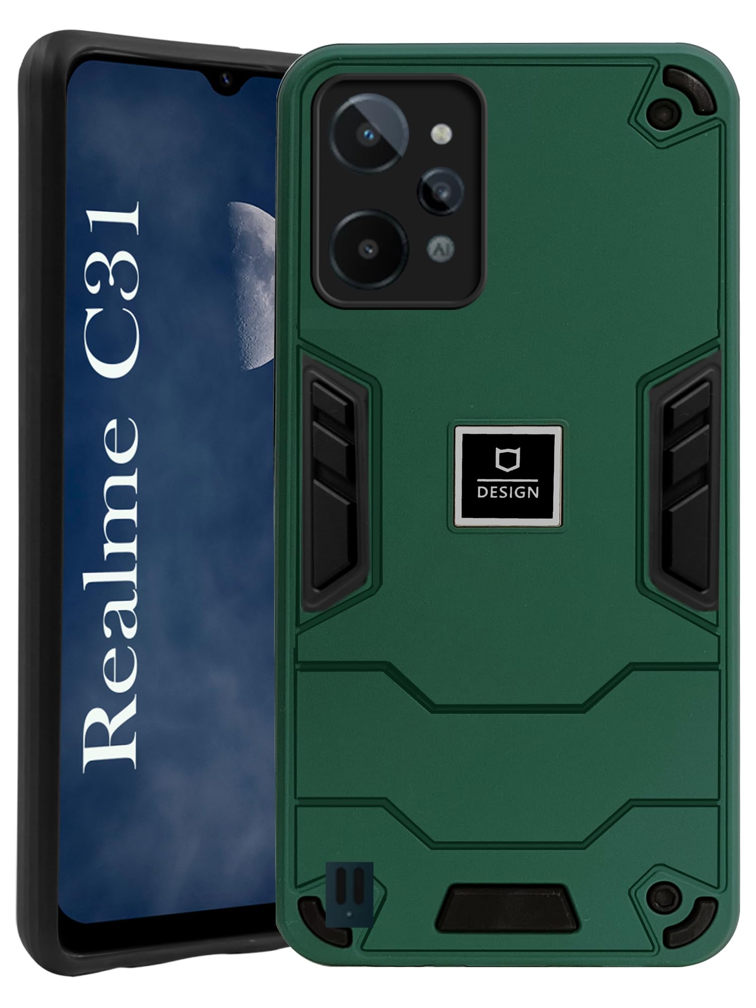 For Realme C31 Back Cover Case (Lightweight Hybrid Armor Shockproof Polycarbonate)