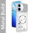 For Vivo Y51 Pro 5G | Vivo T5x Metallic Back Cover Case (Metallic Camera Protection & Buttons | Translucent Milky Shade | Hard Polycarbonate)