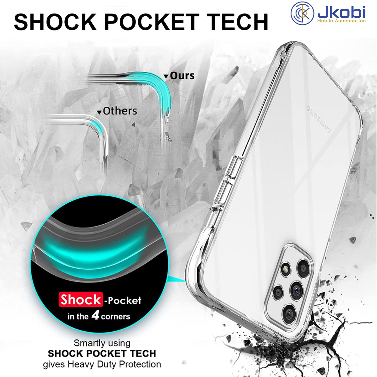 For Samsung Galaxy A73 5G Back Cover Case (Silicone Crystal Clear | Pure Camera Protection | Soft and Flexible for Charger and Headphone sockets | Shockproof Bumpers)