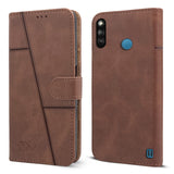For Lava Z3 Flip Cover Case ( Stitched Leather with Magnetic Closure | Black)