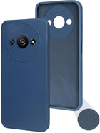For Xiaomi Redmi A3 Back Cover Case (Matte Finish Silicone with Inside Fiber Cloth)