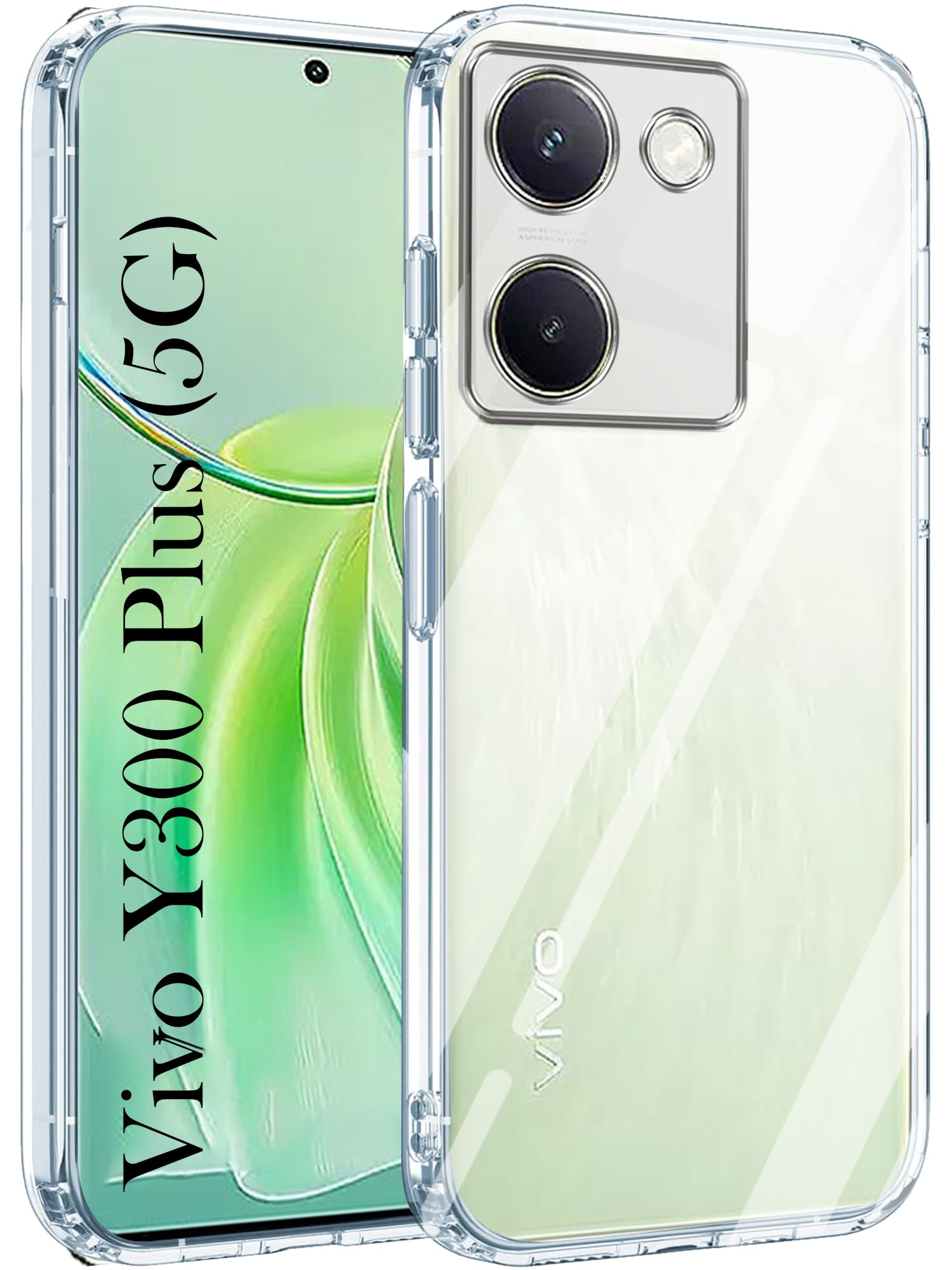 For Vivo Y300 Plus Back Cover( Silicone Clear Shockproof Case with Camera Protection | Soft and Flexible | Transparent)