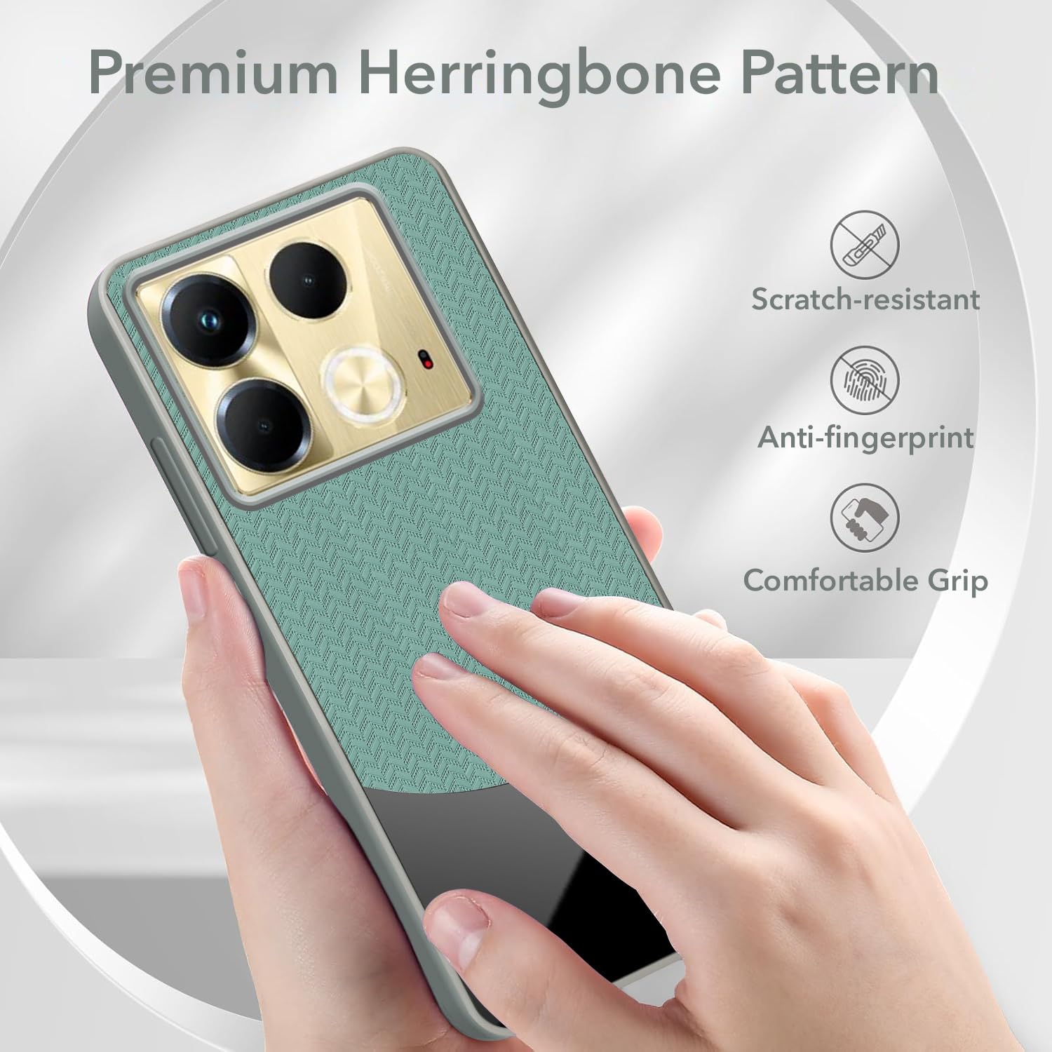 For Infinix Note 40 Silicone Finish Back Cover Case (Premium Minimalist Professional Feel | Camera Protection Bump)