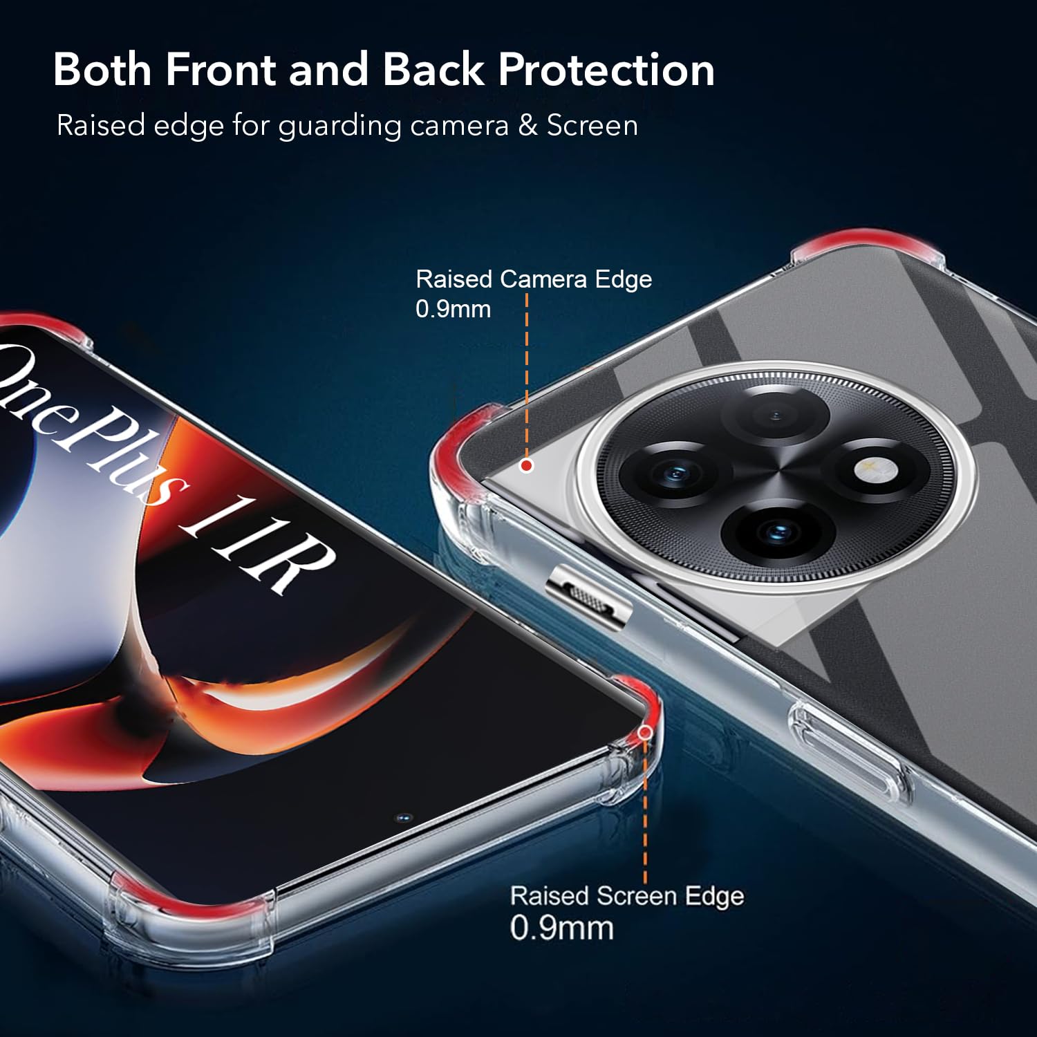 For OnePlus 11R Back Cover ( Shockproof Crystal Clear Case | Drop & Camera Protection | Hard Polycarbonate)