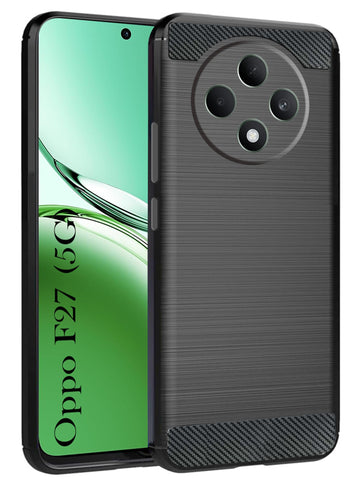 For Oppo F27 5G Back Cover Case ( Hybrid Armor Case | Carbon Fiber Shockproof | Soft and Flexible)