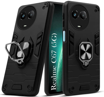 For Realme C67 Back Cover Case (Shockproof Polycarbonate Dual Layer Hybrid Armor)