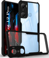 For Infinix Hot 12 Pro Back Cover Case (Shockproof with Polycarbonate Clear Panel | Professional Black)