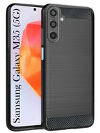 For Samsung Galaxy M35 5G Back Cover Case (Hybrid Armor Case | Carbon Fiber Shockproof | Soft and Flexible)
