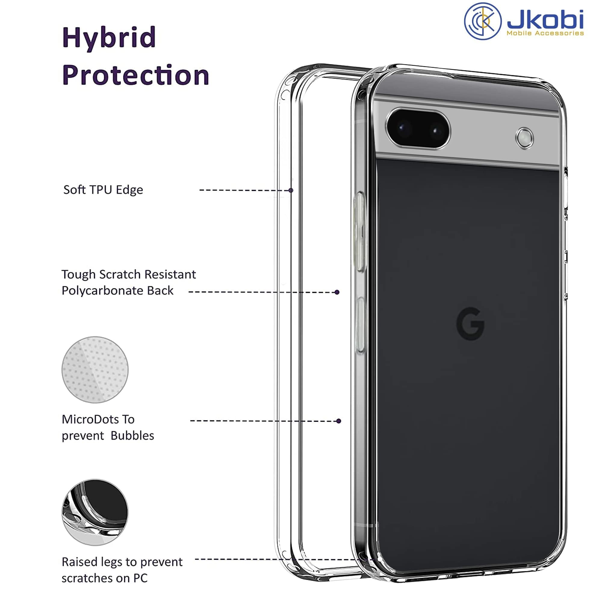 For Google Pixel 6a Back Case Cover (Shockproof Case with Camera Protection | Clear Silicone | Soft and Flexible | Transparent)