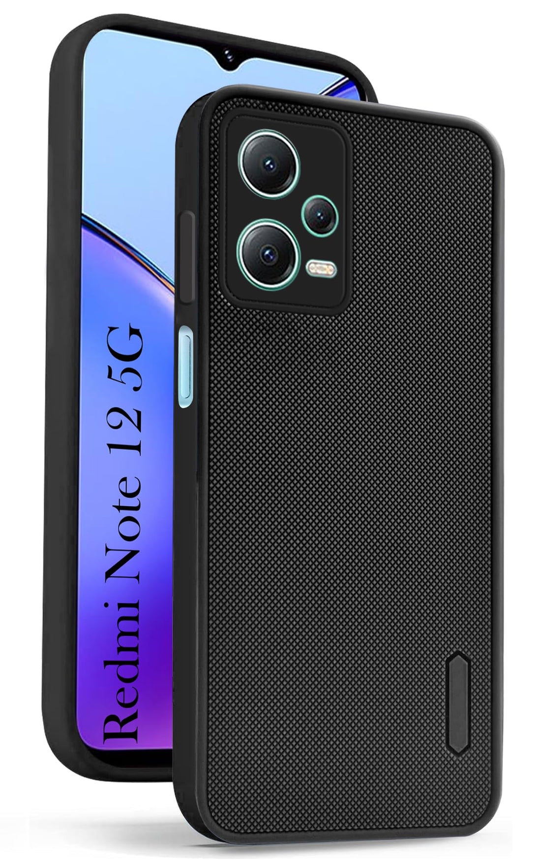 For Redmi Note 12 5G Back Cover Case (Textured Grip Design | Camera Protetion | Slim and Light Weight | Soft Touch and Feel)