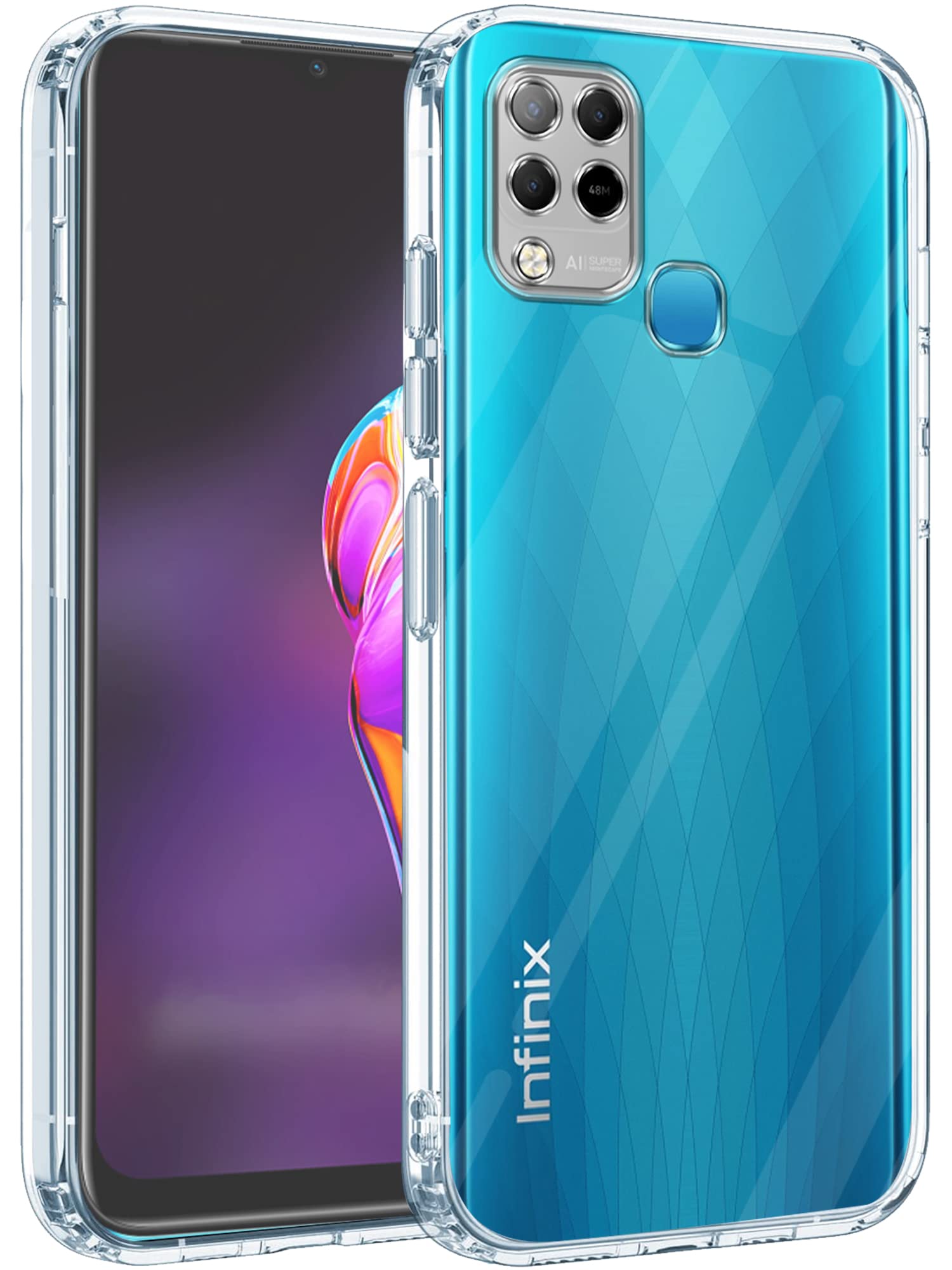 For Infinix Hot 10s Back Cover Case (Silicone Crystal Clear | Pure Camera Protection | Soft and Flexible for Charger and Headphone sockets | Shockproof Bumpers)