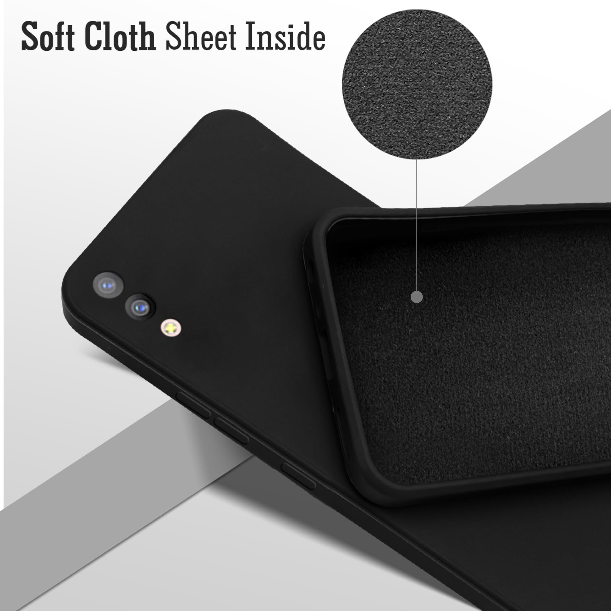 For Vivo V11 Pro Back Cover Case (Matte Finish Silicone with Inside Fiber Cloth)