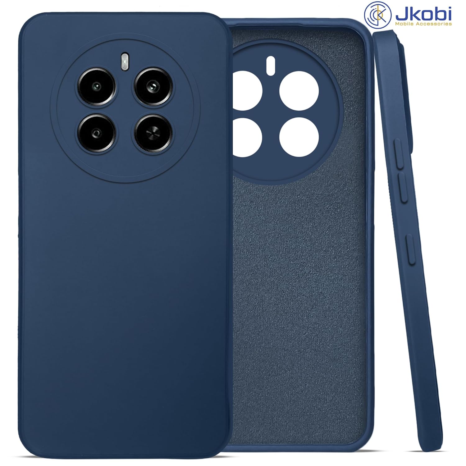For Realme P1 5G Back Cover Case (Matte Finish Silicone with Inside Fiber Cloth)
