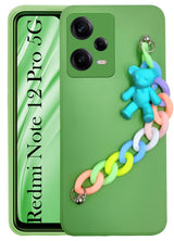 For Xiaomi Redmi Note 12 Pro 5G Back Cover Girls Case with Bracelet (Wrist Hanging Chain | Teddy Toy Cartoon)