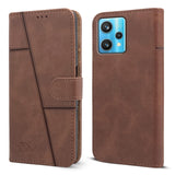 For Realme Narzo 50 Pro 5G Flip Cover Case ( Stitched Leather with Magnetic Closure)