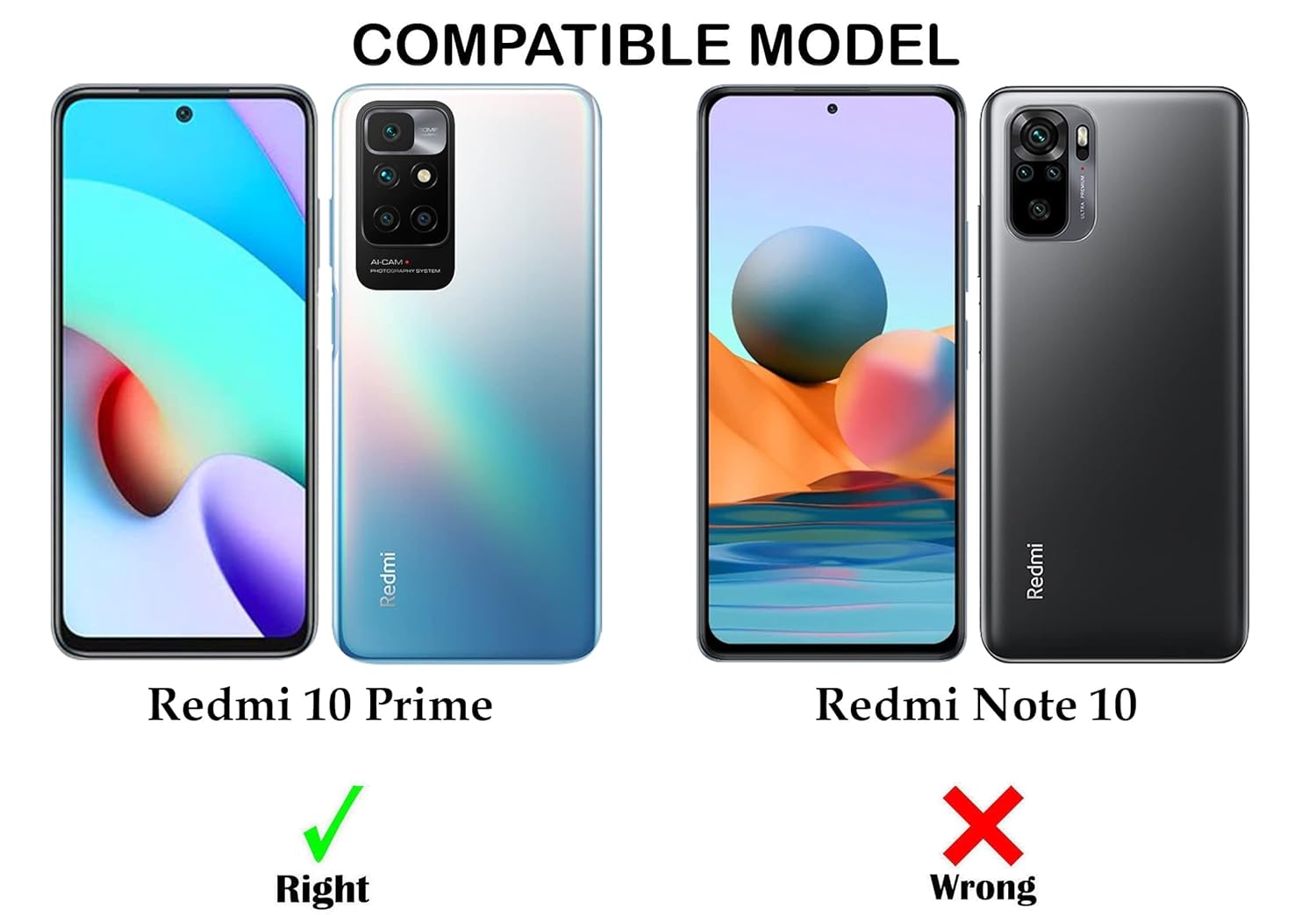 For Xiaomi Mi Redmi 10 Prime Back Cover Case (Hybrid Dual Armor Polycarbonate)