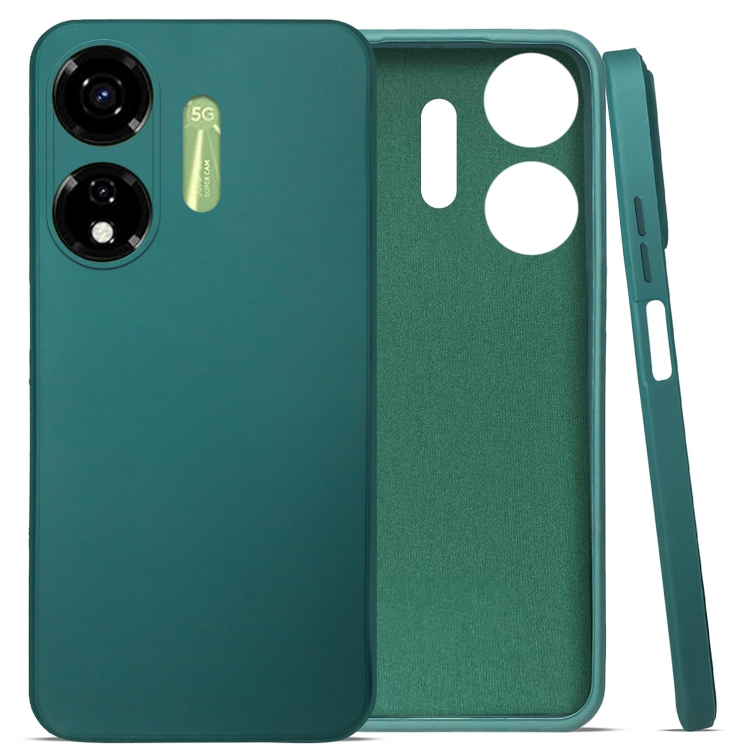 For Itel Color Pro 5G Back Cover Case (Matte Finish Silicone with Inside Fiber Cloth)