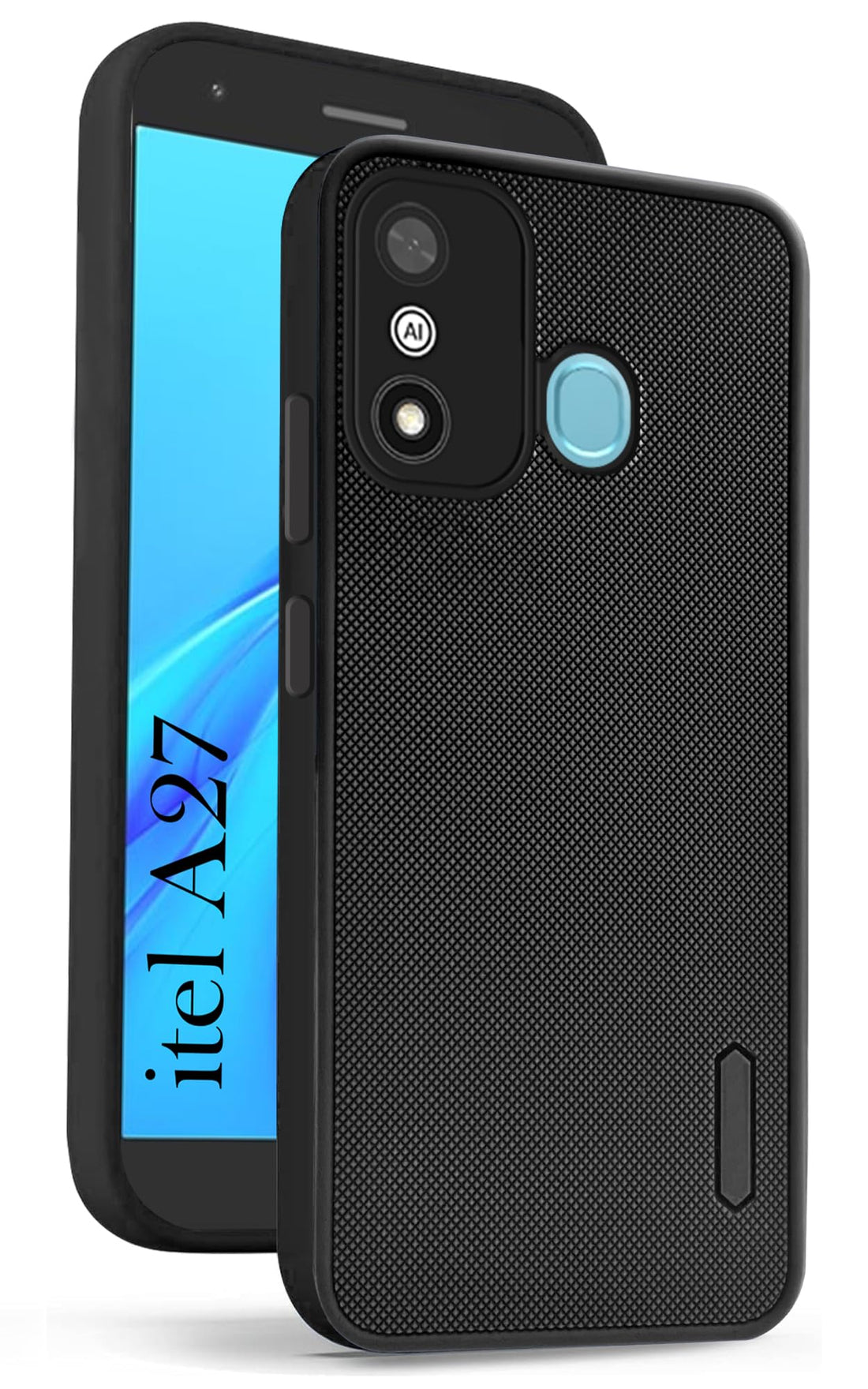 For Itel A27 Back Cover Case (Textured Grip Design | Camera Protetion | Slim and Light Weight | Soft Touch and Feel)