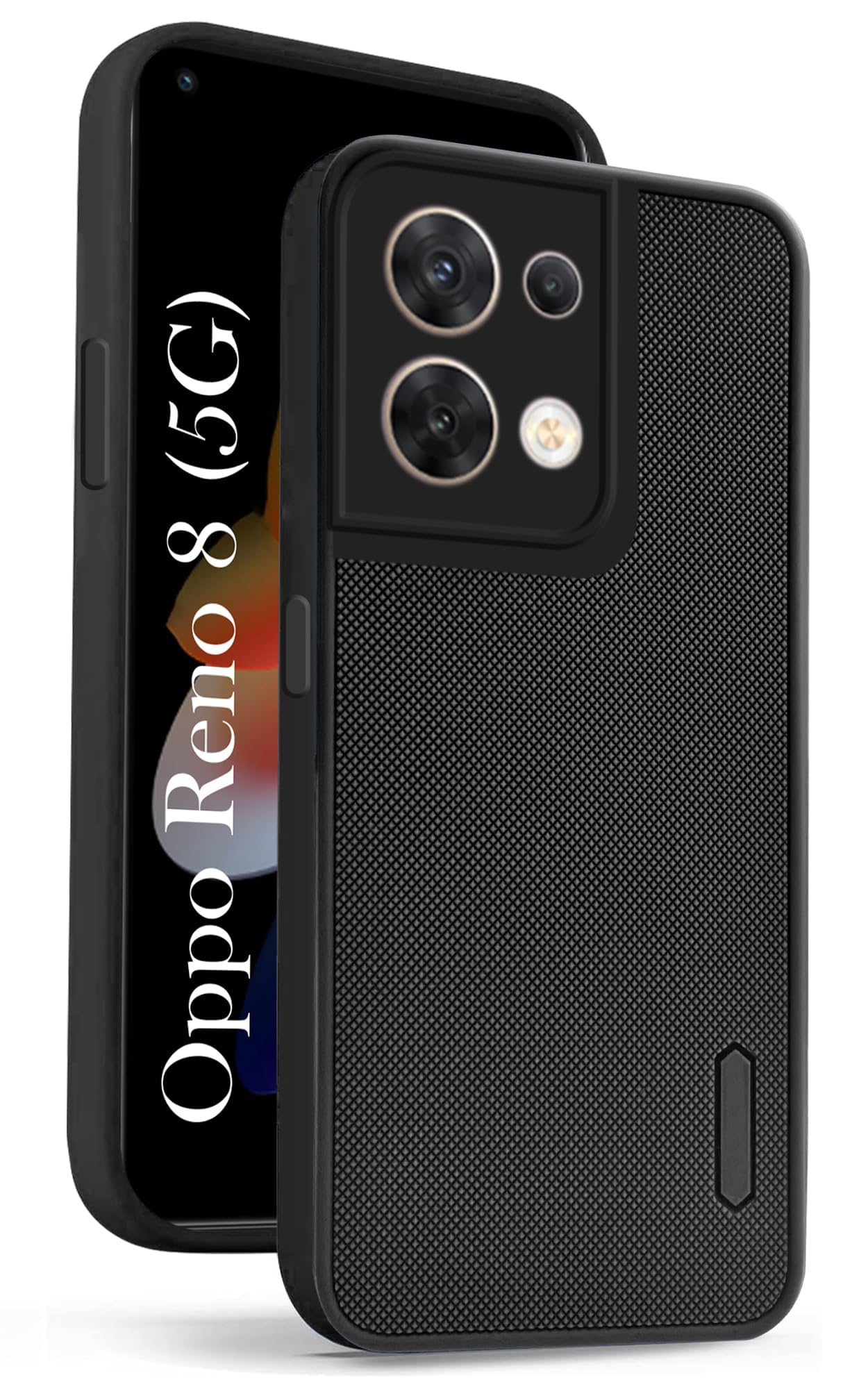 For Oppo Reno 8 5G Back Case Cover (Textured Grip Design | Slim and Light Weight)