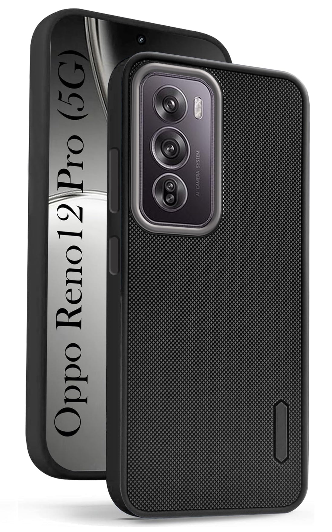 For Oppo Reno12 Pro 5G | Oppo Reno 12 Pro 5G Back Cover Case (Textured Grip Design | Camera Protection | Slim and Light Weight | Soft Touch and Feel)