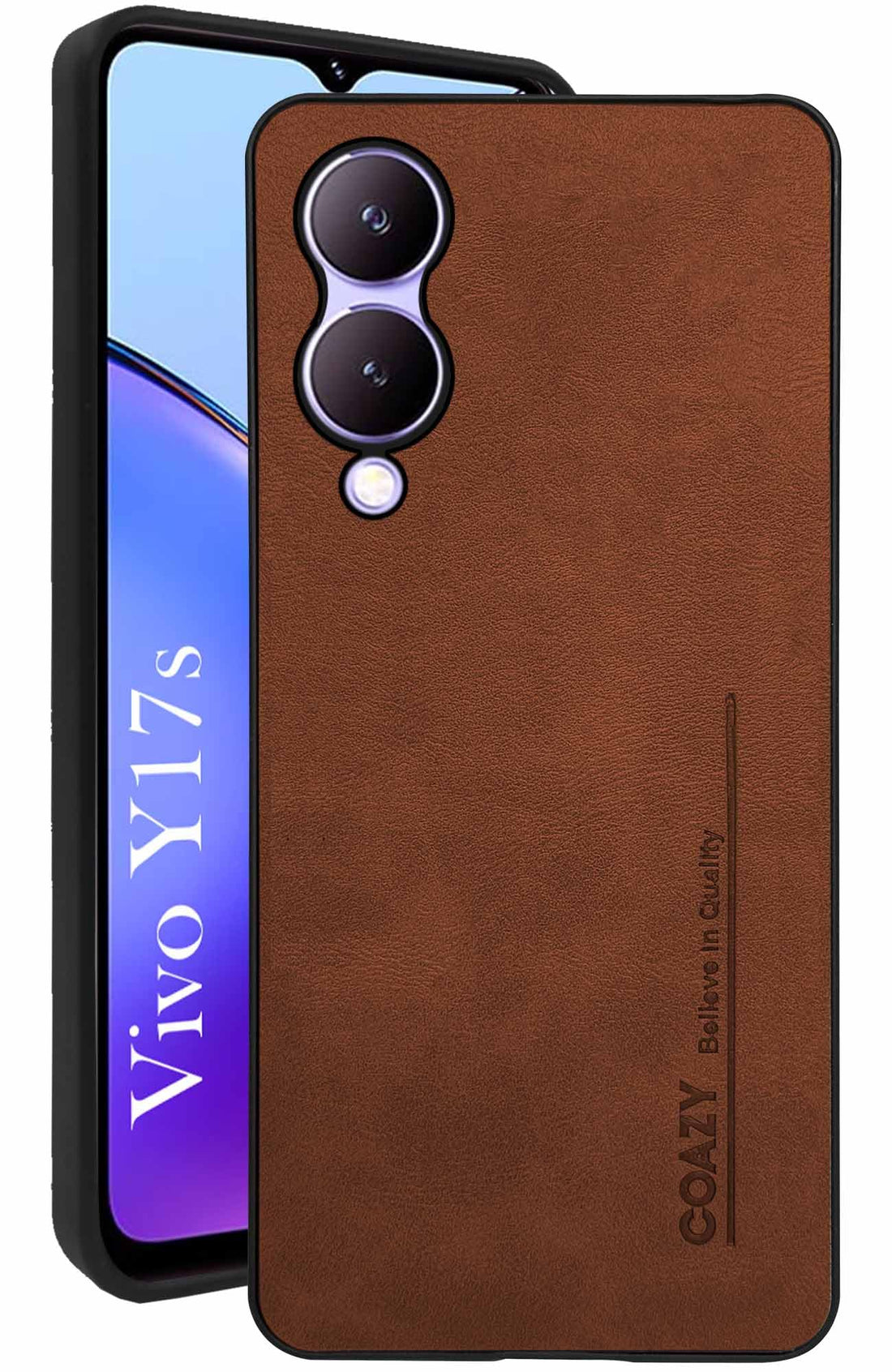 For Vivo Y17s Back Cover Case (Professional Vegan Leather | Camera Protection | Slim & Soft)