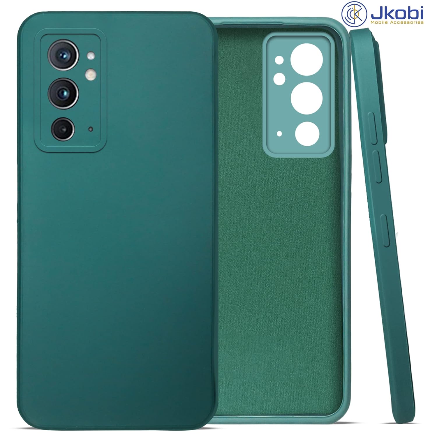 For OnePlus 9RT 5G Back Cover Case (Matte Finish Silicone with Inside Fiber Cloth)