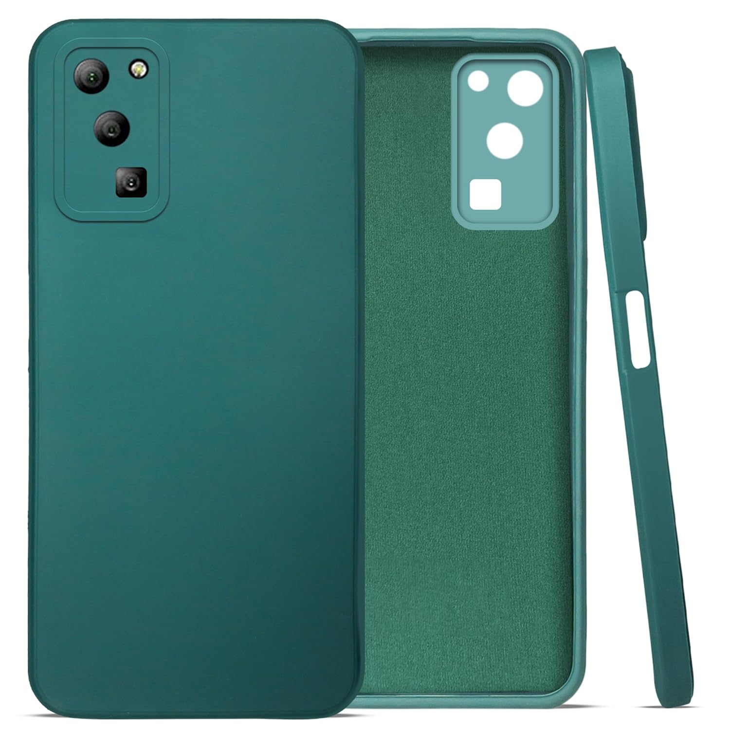 For Lava Blaze 1X 5G Back Cover Case (Matte Finish Silicone with Inside Fiber Cloth)