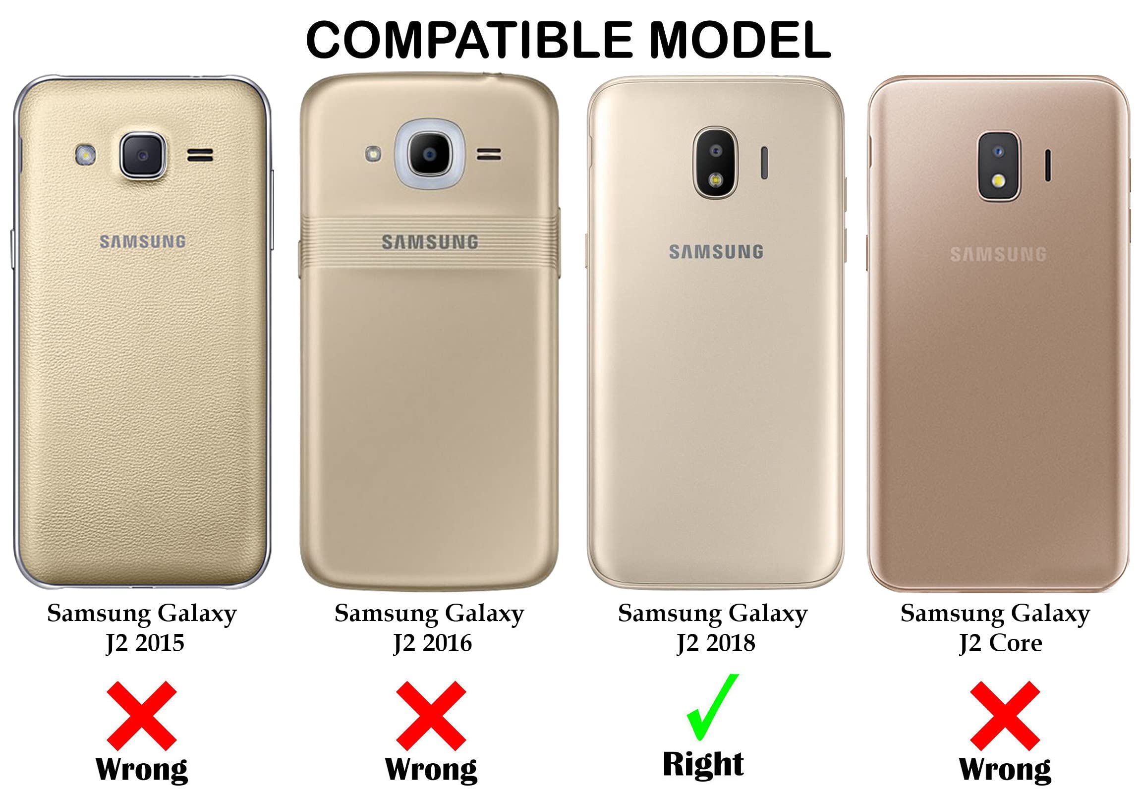 For Samsung Galaxy J2 2018 Back Cover Case (Matte Finish Silicone with Inside Fiber Cloth)