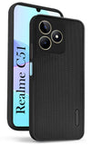 For Realme C51 Back Cover Case Rubberised (Textured Grip Design| Micro-Fiber Cloth Inside | Slim and Light Weight | Soft Touch and Feel)