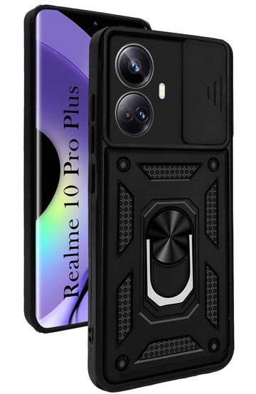 For Realme 10 Pro Plus Back Cover Case (Hybrid Dual Armor Polycarbonate)