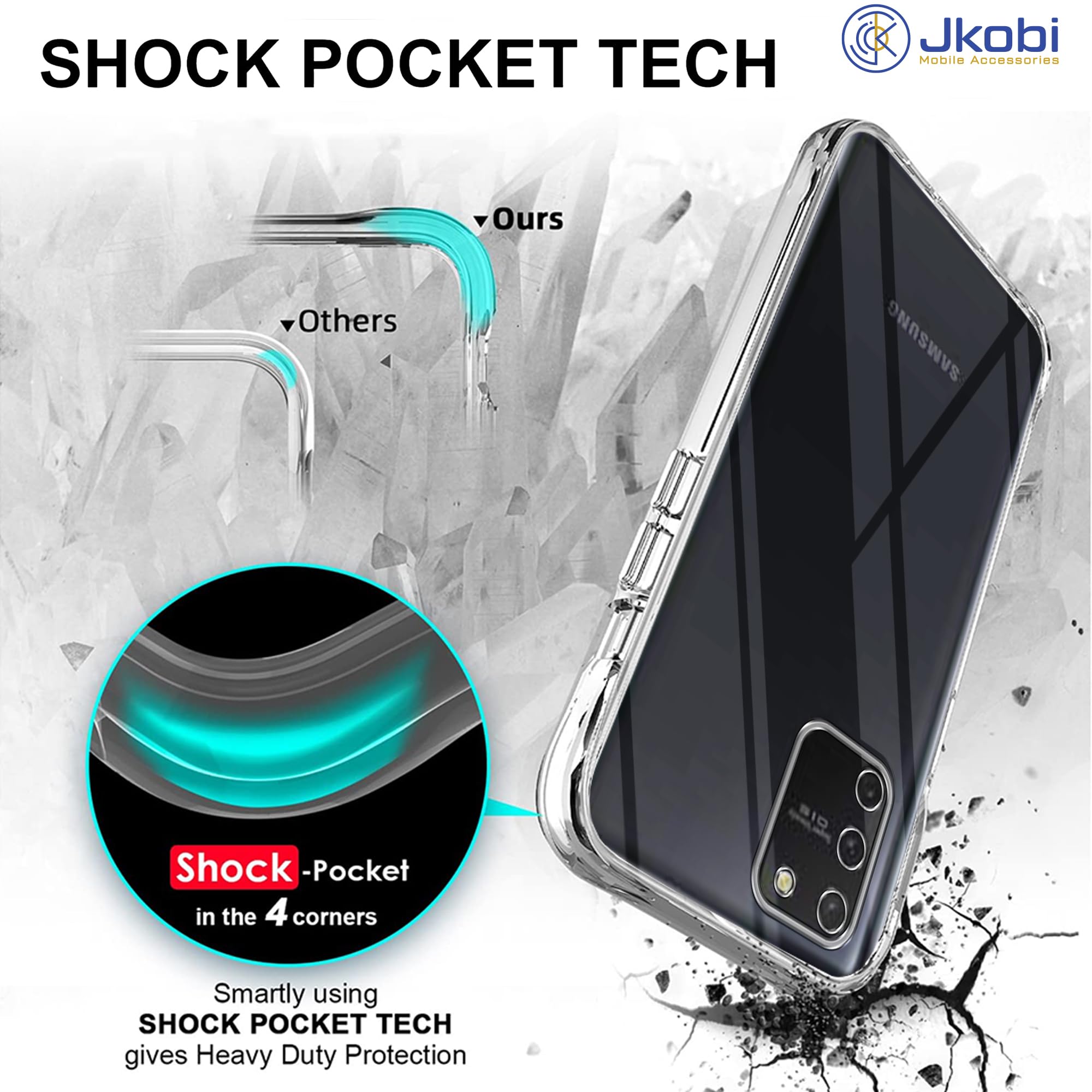 For Samsung Galaxy S10 Lite Back Cover (Silicone Clear Shockproof Case with Camera Protection | Soft and Flexible | Transparent)