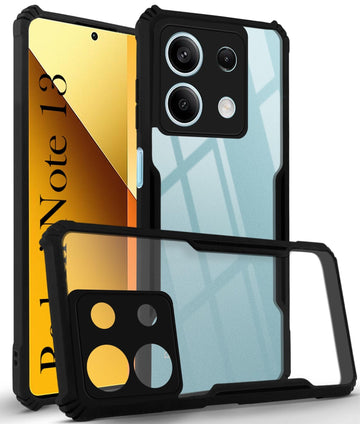 For Xiaomi Redmi Note 13 Back Cover Case(Shockproof with Polycarbonate Clear Panel)