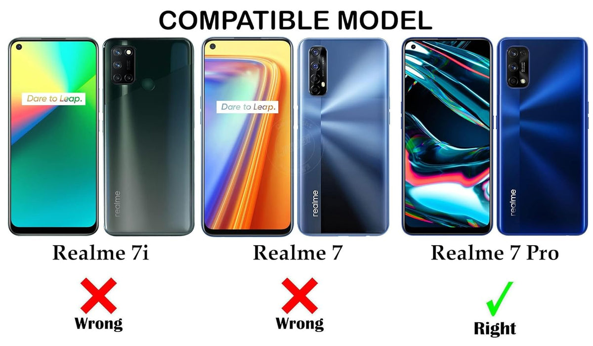 For Realme 7 Pro Back Cover Case (Inside Fiber Cloth | Smooth Matte Finish | Elegant Professional Look)