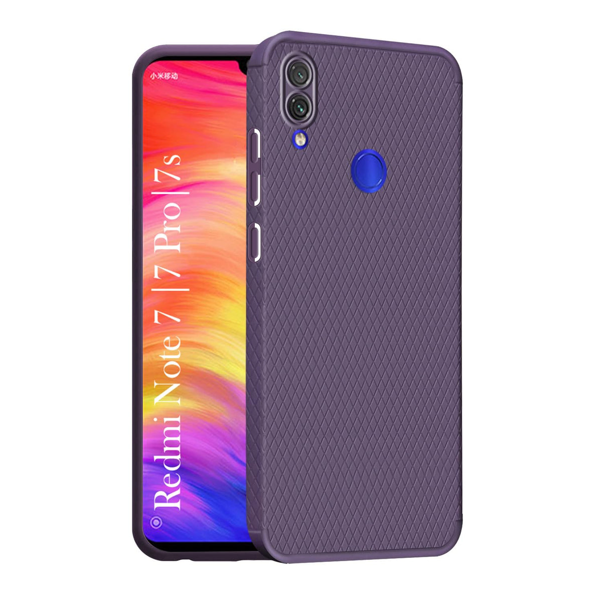 For Redmi Note 7 | Note 7S | Note 7 Pro Back Cover Case (Liquid Silicone | Side Grip | Camera Protection)