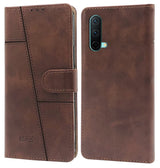 For OnePlus Nord CE 5G Flip Cover Case (Stitched Leather Finish | Magnetic Closure | Inner TPU | Foldable Stand | Wallet Card Slots)