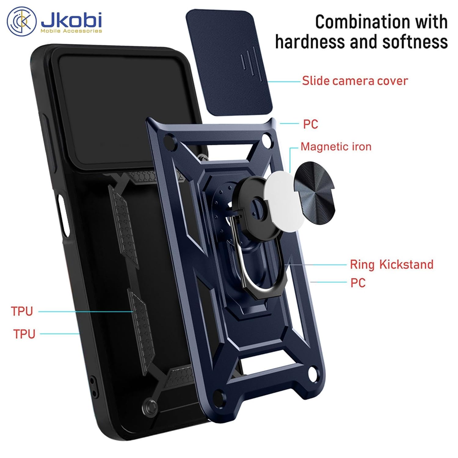 For Realme 10 Pro Plus Back Cover Case (Hybrid Dual Armor Polycarbonate)