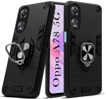For Oppo A78 5G Back Cover Case (Shockproof Polycarbonate Layer Hybrid Armor)