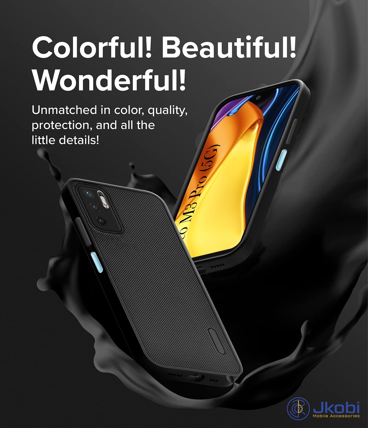 For Poco M3 Pro 5G Back Cover Case (Textured Grip Design | Camera Protetion | Slim and Light Weight | Soft Touch and Feel)