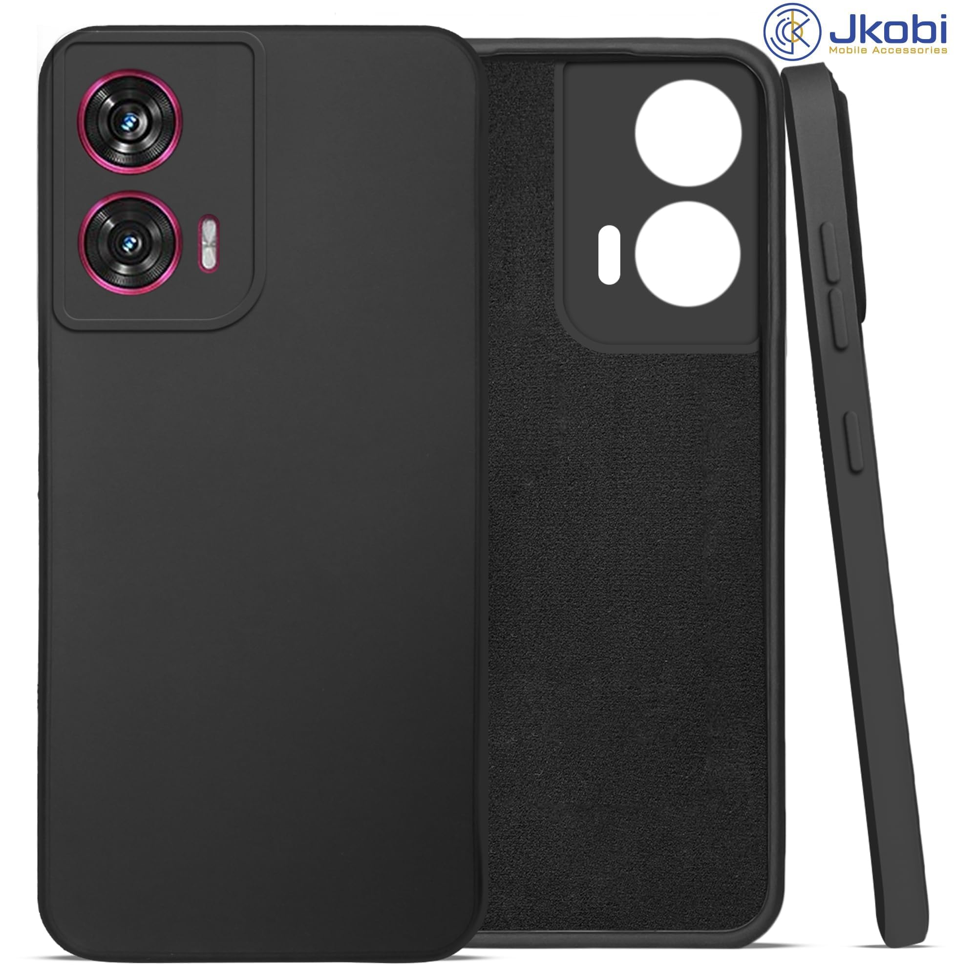 For Motorola Moto Edge 60 Back Cover Case (Matte Finish Silicone with Inside Fiber cloth)