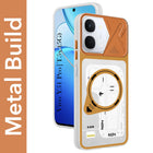 For Vivo Y51 Pro 5G | Vivo T5x Metallic Back Cover Case (Metallic Camera Protection & Buttons | Translucent Milky Shade | Hard Polycarbonate)