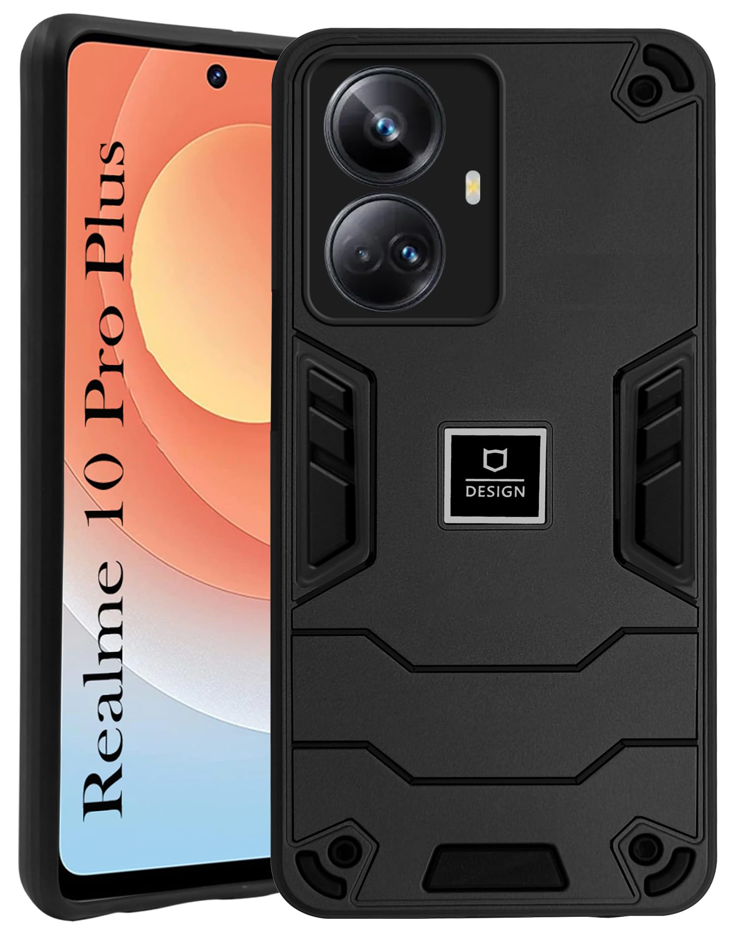 For Realme 10 Pro Plus Back Cover Case (Lightweight Hybrid Armor Shockproof Polycarbonate)