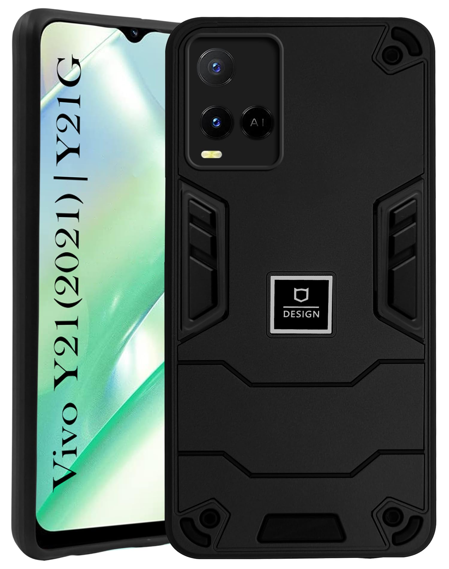 For Vivo Y21 2021 | Y21G Back Cover Case (Lightweight Hybrid Armor Shockproof Polycarbonate)